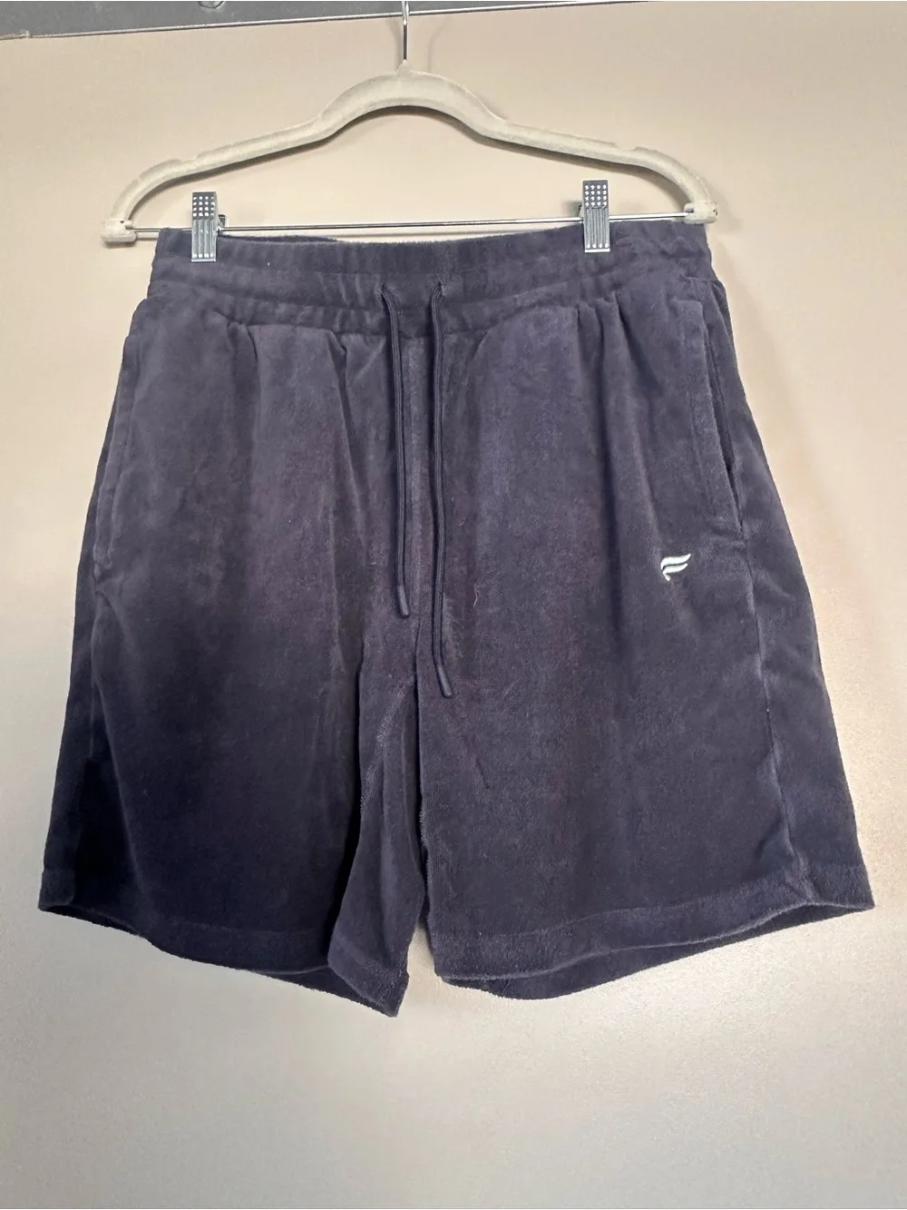 Casual Men’s Black Terry Cloth Shorts and shirt